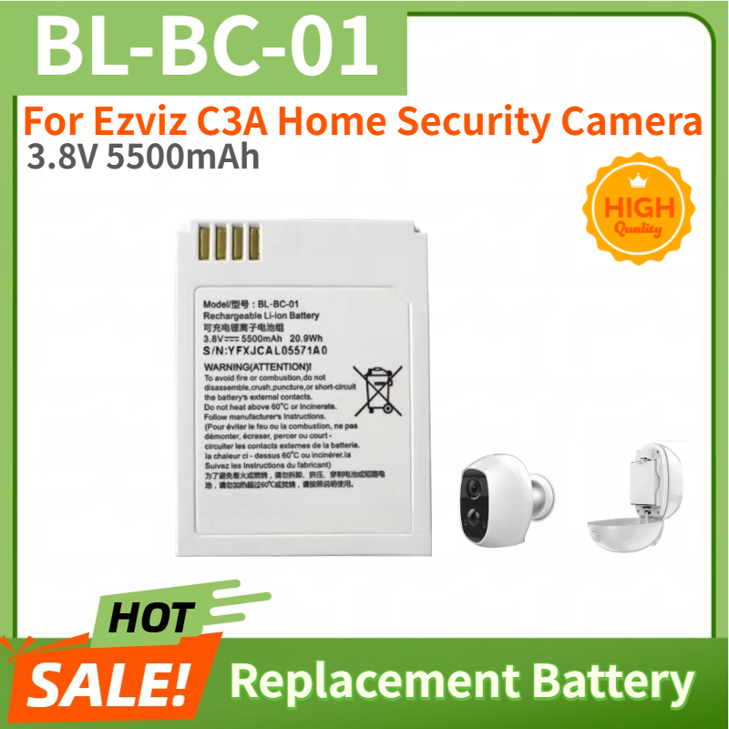 Home Security Battery Replacement - High Quality 3.8V 5500mAh Battery BL-BC-01