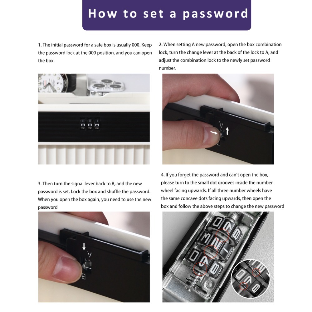 Lockable Password Lock Safe Bo - Home Security Box ulasan dan harga