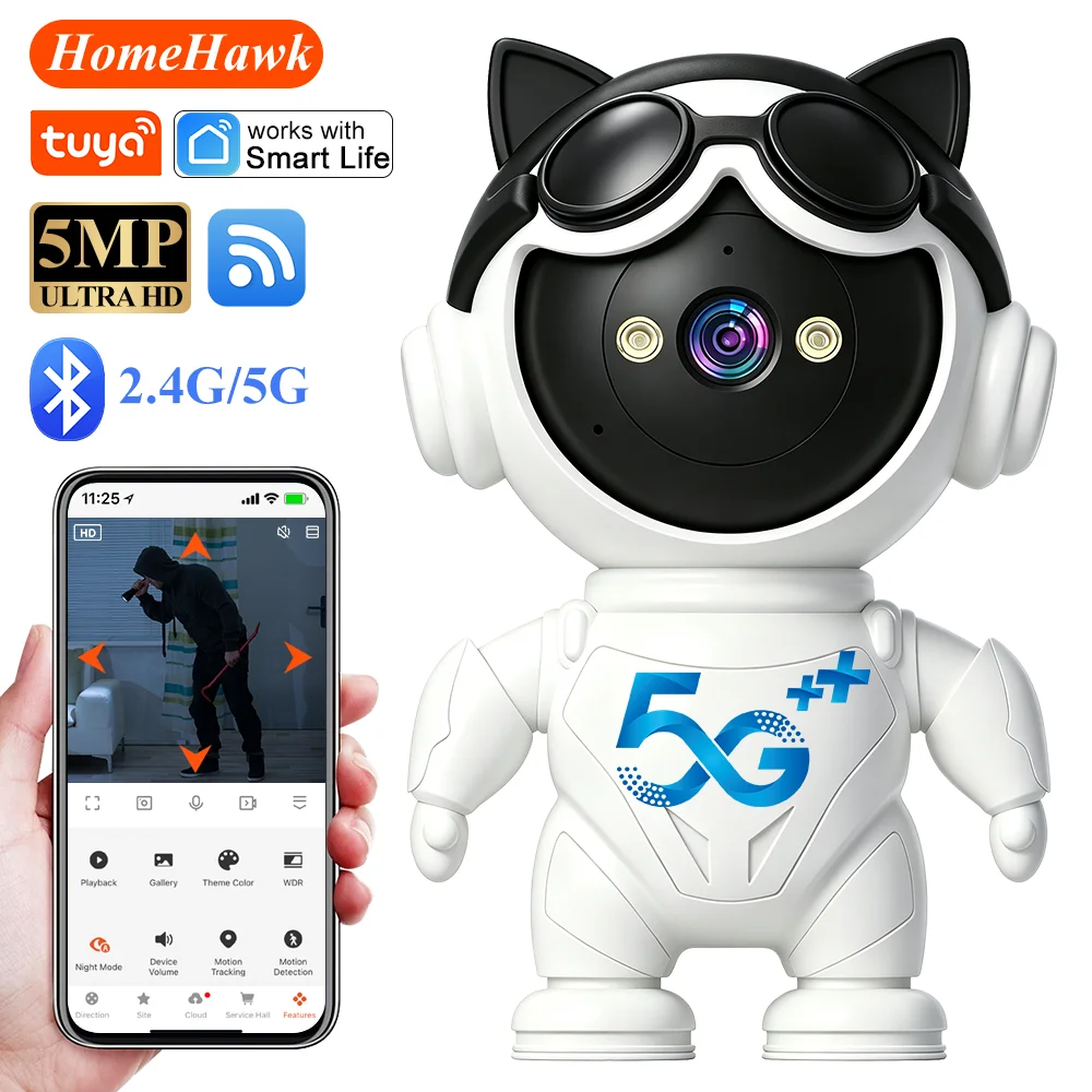 Tuya Smart Wireless IP Camera  - Home Security Robot ulasan dan harga