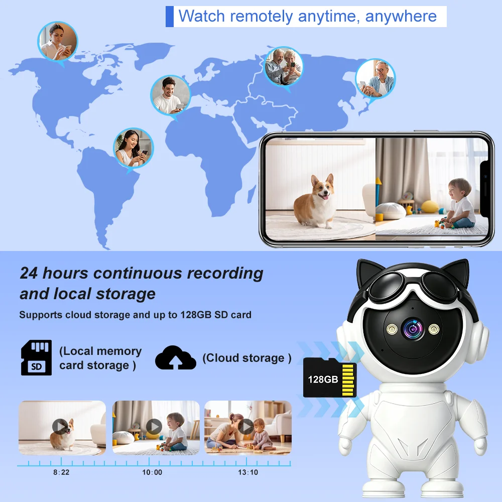 Tuya Smart Wireless IP Camera  - Home Security Robot ulasan dan harga
